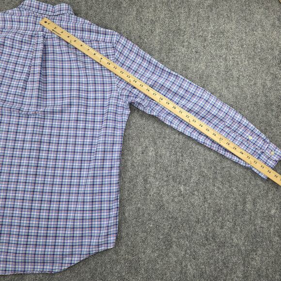 Ralph Lauren Shirt Mens Large Plaid Classic Fit Oxford Cloth Button Down Preppy - Picture 10 of 16